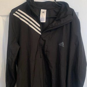 Adidas Black Windbreaker